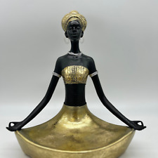 African Lady Statue Tribal Sculpture Women  picture