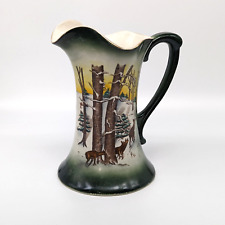 Haynes Ware Pitcher Woodland Decoration No 448 American Pottery 1900s Antique picture