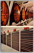 Asti Wine Cellars Italian Swiss Colony Winery California CA Dual View Postcard picture