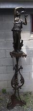 INCREDIBLE LARGE ANTIQUE BRONZE SCULPTURE WITH BRONZE PEDESTAL picture