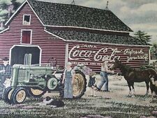 Coca-Cola, John Deere, Horse/Tractor/Farm/Country - 50 x 72 Woven Throw Blanket picture