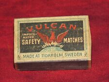 VINTAGE MATCH BOX VULCAN SAFETY MATCHES MADE IN SWEDEN picture