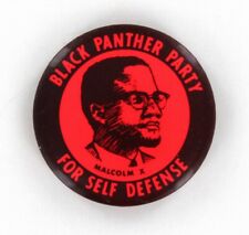 Original Malcolm X 1967 Black Panther Party Button Civil Rights Movements P1726 picture