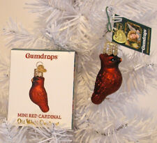 2022 OLD WORLD CHRISTMAS - MINI RED CARDINAL - BLOWN GLASS ORNAMENT - NEW picture
