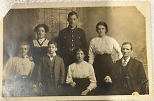 Family Postcard Photo Taken During Circa WW I, Antique picture