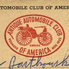 1954 Antique Automobile Club Of America AACA Membership Member Card New Jersey picture