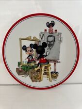Walt Disney Plate Mickey Mouse Self Portrait by Charles Boyer RARE 8.5