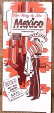 1950s AMERICAN EXPRESS MEXICO FOLD OUT TOURIST BROCHURE SIGHTSEEING TRIPS Z4306 picture