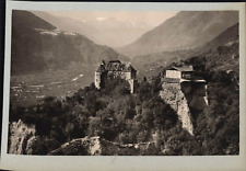 Italy, Merano (Merano), view of Tyrol Castle (Tirolo) and the valley.  Vintage  picture