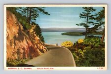 Victoria British Columbia-Canada, Along the Malahat Drive Vintage c1958 Postcard picture