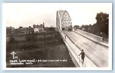 Matamoros Tamaulipas Mexico Postcard Bridge(Mexican Side) c1930's RPPC Photo picture