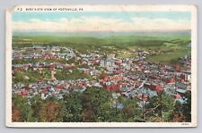 Postcard Bird's Eye View Of Pottsville Pennsylvania 1935 picture