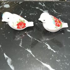 Pioneer Woman Birds Salt And Pepper Shakers White Floral picture