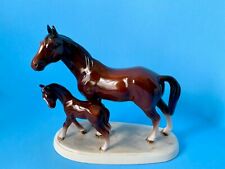 Vintage Hallmarked V.E.B. Zierkeramik Katzhütte Horse & Foal Porcelain Figurine picture