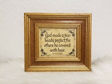 Vintage Gold Wood Framed Christian Religious Humor Quote Wall Art Great Gifts picture