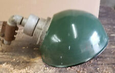 VINTAGE ENAMEL GREEN PORCELAIN LIGHT ANGLED LAMP SHADE INDUSTRIAL  Factory picture