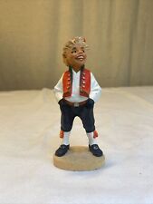 Vintage Henning Norway Hand Carved Ola Young Boy Scandinavian Figurine picture