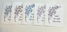 Lot of 5  Embroidered Sympathy Cards picture