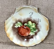 Vintage Hand Painted Fruit Shell Shaped Elegant Trinket Dish picture