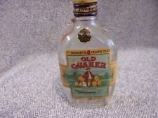 Old Vintage OLD QUAKER HALF PINT Embossed Bourbon Whiskey Bottle Empty picture