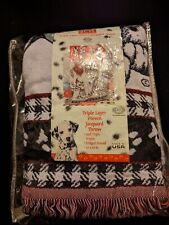 101 Dalmatians Jacquard Throw New Old Stock Original Packaging Vintage 90s  picture
