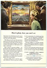 1940s UNION CARBIDE AND CARBON CORP RAILROAD TRACK FULL PAGE PRINT AD Z5275 picture