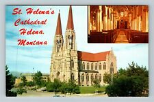 Helena MT-Montana, St Helena's Cathedral, Interior Shown, Vintage Postcard picture