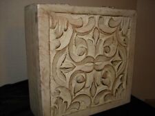 STONEBRIAR COLLECTION BEAUTIFULLY SCULPTED Worn White Wooden Box picture