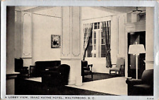 Postcard Isaac Hayne Hotel Lobby View Walterboro South Carolina Lithograph picture