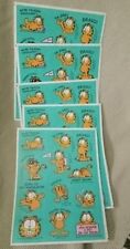 Lot Of 5 Vintage Garfield Cartoon Cat Sticker Sheets - United Feature Syndicate picture