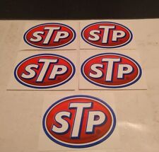 STP Motor Oil Logo Decal Racing Sticker Toolbox Hot RodDecor 3.25” (5 Decals) picture