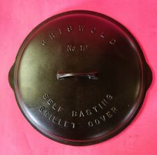 HTF -  Griswold Cast Iron No. 12  Raised Letter Skillet Cover 472  Erie, PA USA picture