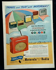 1954 Vintage Motorola Portables Favorite Colors Art Print Ad picture