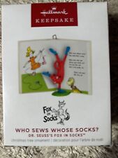Hallmark 2023 Dr. Seuss's Fox In Socks WHO SEWS WHOSE SOCKS? Ornament ~ NMIB picture