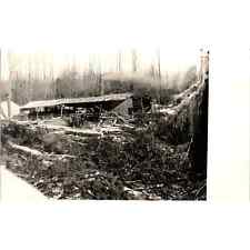 Antique Postcard RPPC Logging Lumberjacks at Lumber Mill c1910 SE8 picture
