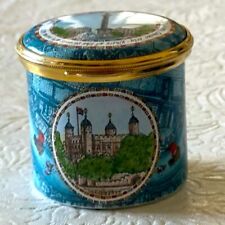 Staffordshire Enamels Trinket box Scenes of London.  Excellent condition picture