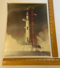 Vintage NASA Apollo Saturn V Liftoff Launch A Kodak Color Photo Large 11