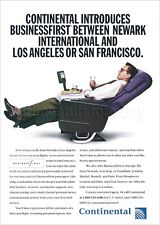 1994 CONTINENTAL Airlines BUSINESSFIRST ad airways advert EWR-LAX and EWR-SFO picture