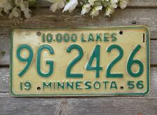 1956 Minnesota License Plate ‘56 MN 9G 2426 picture