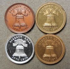 4 Centennial: Independence Hall Liberty Bell 1776-1876 Four Metals Rulau W/Y picture