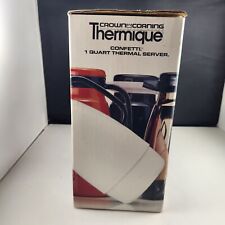 Thermique - Crown & Corning - 1 Quart Thermal Server-White NOS in box 1986 picture