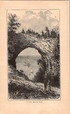 1887 Arch Rock  Mackinac Island ILLUSTRATION  Pennsylvania Gazetteer picture