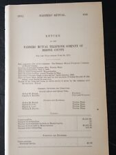 1913 paper FARMERS MUTUAL TELEPHONE COMPANY of Bristol County Massachusetts  picture
