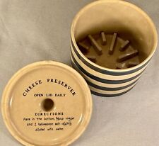 Vintage 1930s Sanitary Cheese Preserver Stoneware Pottery Glazed Container picture