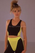 PRETTY BLONDE WOMAN fitness model SLIDE Photo Found 35mmTransparency  41 T 18 A picture