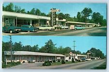 New Bern North Carolina NC Postcard Gault's Motor Court And Restaurant Dual View picture