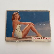 1953 WHO - Z - AT STAR? ESTHER WILLIAMS #49 TRADING CARD Rare Creased D879 picture