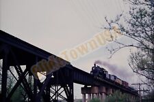 Vtg 1983 Train Slide 1385 CNW Chicago & North Western Steam Engine X4R130 picture