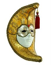 Authentic Large Italian Venetian Moon Mask Handmade in Venice, Italy picture