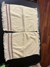2 Vintage Martex  Hand Towels 1970's 2 Yellow With Fringe picture